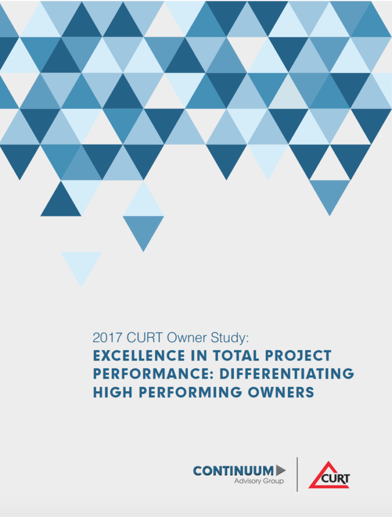Continuum Advisory Group has released the 2017 Construction Users Roundtable (CURT) Owner Trends Study, the newest installment of their Owner Trends series.
The study – a collaboration between both organizations – focuses on organizational agility in the capital construction industry. Organizational agility is a measure of a company’s ability to rapidly adapt to a changing market, either proactively or reactively.