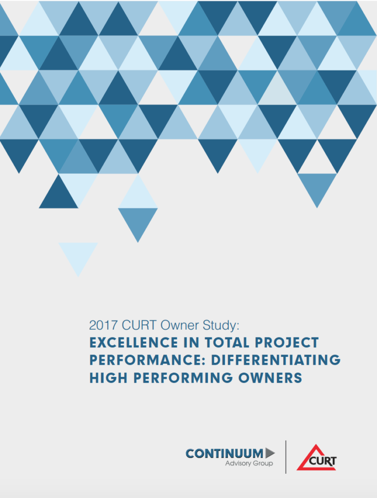 Continuum Advisory Group has released the 2017 Construction Users Roundtable (CURT) Owner Trends Study, the newest installment of their Owner Trends series.
The study – a collaboration between both organizations – focuses on organizational agility in the capital construction industry. Organizational agility is a measure of a company’s ability to rapidly adapt to a changing market, either proactively or reactively.